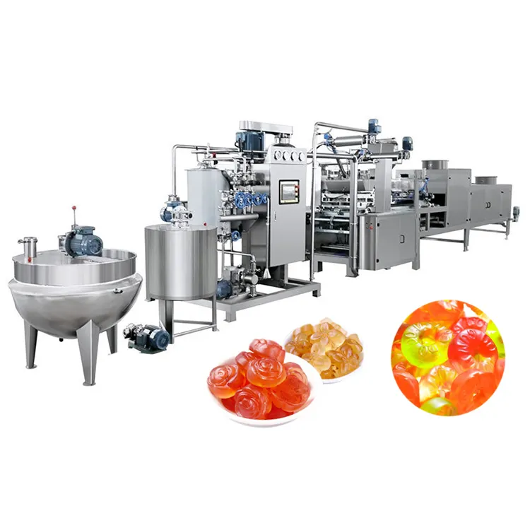 Orangemech linha de produção macia de doces, máquina profissional de depósito de doces pastel