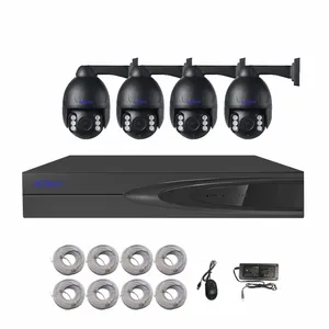 HD multi-angle 24*7 SMART RECORDING&ZONE AL ARM H.265 4CH HD 4K POE Camera NVR Video Surveillance System