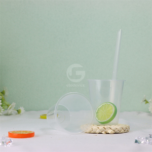<b>Plastic</b> Flat-bottom <b>Cups</b> With Lids For Beverage Use PP <b>Plastic</b> Injection Material Ice <b>Drink</b> Containers - Product Image 5