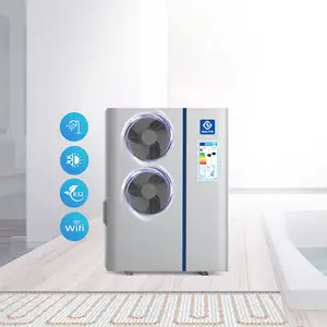 Nulite WIFI R32 Air Source 8KW 12KW B245 B345 DC Inverter Air To Water All In 1 Heat Pump Water Heater