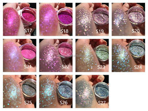 Fard à paupières pailleté en poudre libre, 27 couleurs personnalisables, haute pigmentation, végétalien, scintillant, sans cruauté, duo-chrome, cosmétiques chatoyants - Product Image 5