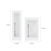 Mini Etiqueta RFID UHFARC UCODE9 de 860-960MHz, PVC/PET, Impermeable, para Gestión de Minoristas, Pagos en Hoteles y Control de Acceso en Supermercados