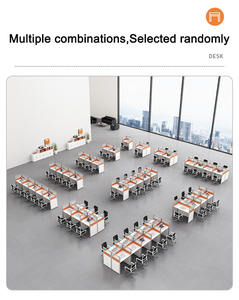 사무실 가구 높은 파티션 콜 센터 2 4 6 인용 직원 워크 스테이션 사무실 책상 칸막이 - Product Image 4