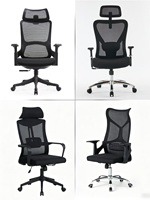 Chaise de bureau commerciale moderne à hauteur réglable, fournie directement par l'usine, avec cadre en acier robuste et dossier en maille respirante