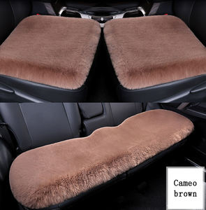 <span class=keywords><strong>Coussin</strong></span> de siège de voiture d'hiver, épaisseur chaude, confortable, en peluche, antidérapant, couleur unie - Product Image 6