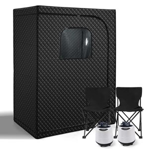 便携式<span class=keywords><strong>2</strong></span>人全尺寸蒸汽桑拿帐篷轻便折叠桑拿盒椅自动家庭使用桑拿房 - Product Image 1