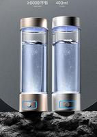 Générateur d'eau hydrogénée portable 9000 PPb, bouteille de 260 ml en verre avec source d'alimentation USB/batterie pour usage domestique