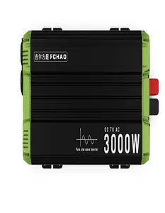 FCHAO 새로운 에너지 3000W 순수 사인파 인버터/컨버터 DC 12v/24v/48v AC 옵션 소켓