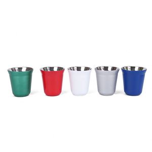 Eco-friendly 80ml 160ml <b>Stainless</b> Steel Shot <b>Glasses</b> Insulated Espresso Cups for Milk Tea and Wine Custom Branded Mini Mug - Product Image 4