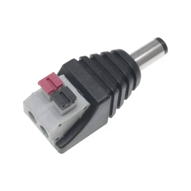Factory direct sale DC2.5mm DC plug male Spring quick terminal connector Adapter