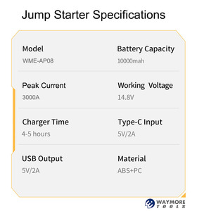Compresseur d'air <span class=keywords><strong>portable</strong></span> pour pneus, pompe à <span class=keywords><strong>vélo</strong></span> sans fil 150 PSI avec manomètre numérique et lampe de travail LED - Product Image 6