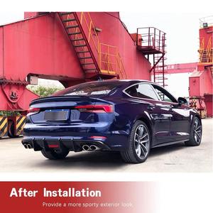 Vendita Diretta Fabbrica Diffusore Posteriore in Fibra di Carbonio con LED per Audi <span class=keywords><strong>A5</strong></span> S-line B9 S5 2017 2018 2019 Copertura Paraurti Labbro Inferiore Spoiler - Product Image 3