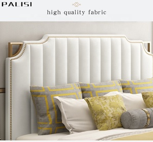 Hot Sale Luxury Soft <strong>Bed</strong> Set <strong>Gold</strong> <strong>Frame</strong> Upholstered Modern Leather <strong>Bed</strong> Queen Size High Headboard Postmodern Hotel king <strong>Bed</strong> - Product Image 6