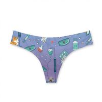 Le médecin infirmière personnalisé rose traitement médical dessin animé motif conception bref ensembles femmes lingerie sous-vêtements femmes défilé de mode