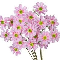 Fleurs artificielles en soie rose pour mariage, fournitures florales faites à la main, tiges individuelles et bouquets pour allée de cérémonie et Saint-Valentin, vente en gros