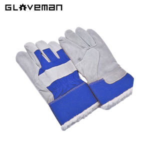 GLOVEMAN-guantes de trabajo gruesos y cálidos para jardín, guantes de trabajo de seguridad para construcción industrial, trabajo de lona, soldadura de Cuero de cerdo, Invierno - Product Image 4