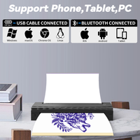 Mini-imprimante photo portable sans fil A4 personnalisée avec logo OEM pour téléphone portable, en plastique