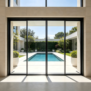Puerta Corredera de Vidrio Templado Deioux, la Más Vendida, con Vidrio Resistente a Huracanes para Apartamentos, Precio al por Mayor - Product Image 1