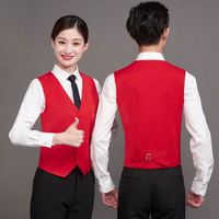 Gilet d'uniforme personnalisable avec logo pour hôtel, restaurant, café internet, caissier, réception, billard, équitation