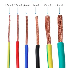 Trinidad Turkey solid stranded flexible pure copper PVC Electrical House Wiring 2.5mm 4mm 6mm electric wires for house building