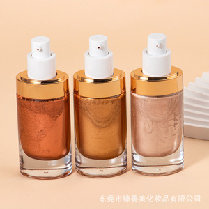 <span class=keywords><strong>Iluminador</strong></span> Líquido Vegano a Prueba de Agua al por Mayor, Maquillaje Corporal con Brillo, <span class=keywords><strong>Iluminador</strong></span> Líquido de Brillo <span class=keywords><strong>Natural</strong></span> para Rostro y Cuerpo - Product Image 5
