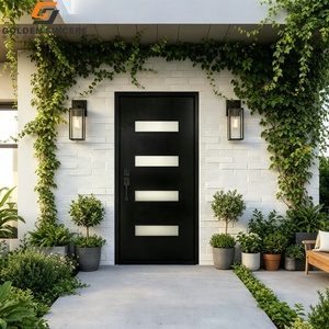 Porte d'entrée commerciale moderne avec garantie de 5 ans, finition haut de gamme, porte extérieure - Product Image 6