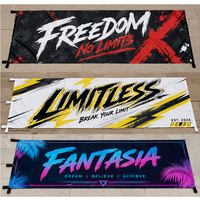 Drapeau et support Nobori personnalisés, logo personnalisable, drapeaux et bannières promotionnels, impression numérique de haute qualité, sublimation, bannière Jdm