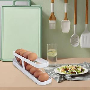 Automatic Scrolling Rectangle PP Plastic Egg Rack <b>Holder</b> Storage Box Basket Egg Container <b>Kitchen</b> <b>Roll</b> Refrigerator Egg - Product Image 4