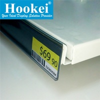 Porte-étiquettes adhésif en PVC pour bord de rayon, pour affichage de prix en supermarché, plastique transparent