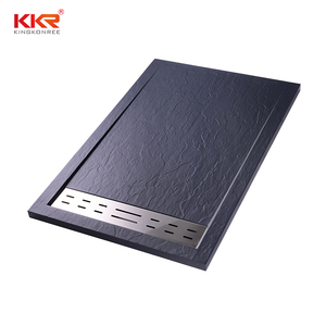 Piedra Artificial portátil bandeja de <span class=keywords><strong>ducha</strong></span> negro Base - Product Image 3