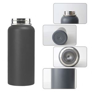 Bouteilles d'eau isothermes à double paroi personnalisées pour la randonnée, gourdes, tasses, 18oz 32oz, en acier inoxydable, avec paille, pour le voyage - Product Image 6