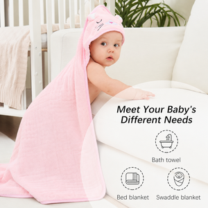 Asciugamani con Cappuccio a Forma di Animale per Neonati, <span class=keywords><strong>Set</strong></span> di Asciugamani in Pile Corallo con Cappuccio per Bambini da 0-1 Anno - Product Image 5