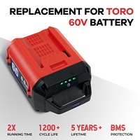 Baterai Solid State 6Ah 60V Pengganti untuk Toro L108/L135/L216/L324/L405 88620/88640/88660/88675 Gergaji Mesin/Peralatan Pemotong Rumput
