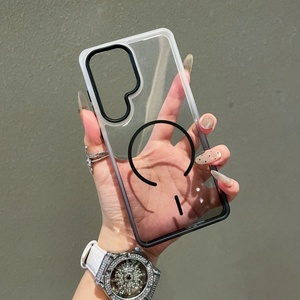 เคสโทรศัพท์มือถือแบบใสกันกระแทกพร้อมแม่เหล็กสีสันตัดกันสำหรับ Samsung S26 S23 S24 S25 Ultra รองรับการชาร์จไร้สาย ขายส่ง - Product Image 5