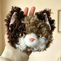 Peluche chat Rex M, porte-clés doux, jouet apaisant avec doublure en maille brodée, cadeau anti-stress
