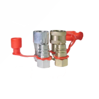 Set Coupler cepat hidrolik M22 * 1.5, dengan tutup debu penjualan laris Coupler cepat putus untuk mesin sistem hidrolik