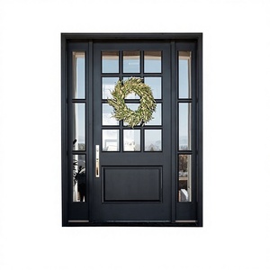 Puerta Doble de Madera de Alta Calidad, Diseño Moderno, Impermeable, para Entrada Principal de Villa, Puerta Exterior Principal - Product Image 1