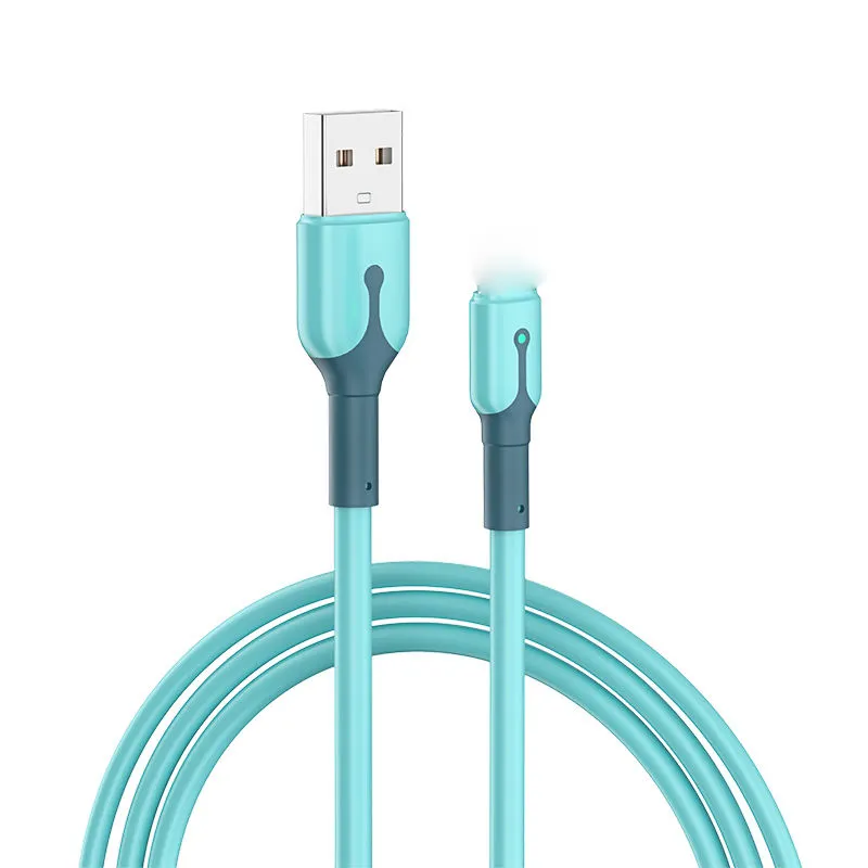 Nieuw Binnen 1M Macaron 3a Datakabel Vloeibare Siliconen Snoer Type-C Snel Opladen USB-Datakabel Voor Mobiele Telefoon