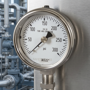Manomètre industriel Wika 0 à 15 Psi, manomètre analogique en acier inoxydable - Product Image 2
