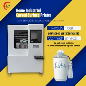 DOMSEM 2021 Baru Botol Printer Uv dengan 4*1600 Series Printhead dengan Ultra High Speed Upto 1Pc/15-60S Silinder Printer Inkjet