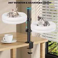 ZMaker Neues Katzen bett für Schreibtisch Komfortables Desktop-Haustier bett für das Home Office Drehbarer Schreibtisch Katzen barsch
