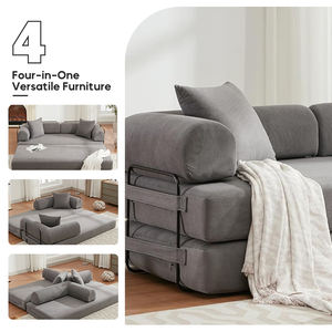 Sofá Cama Moderno Personalizado de Espuma Viscoelástica Comprimida para Sala de Estar, Dormitorio, Hotel, Apartamento, Centro Comercial, Sofá Extensible - Product Image 3