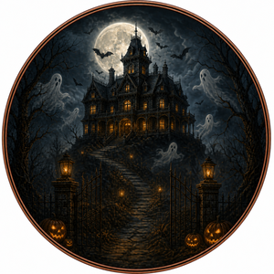 Moneda Conmemorativa de Halloween de Cobre Estampada con Diseño Gótico de Bruja, Esqueleto, Calabaza y Casa Encantada Negra para Coleccionistas - Product Image 3