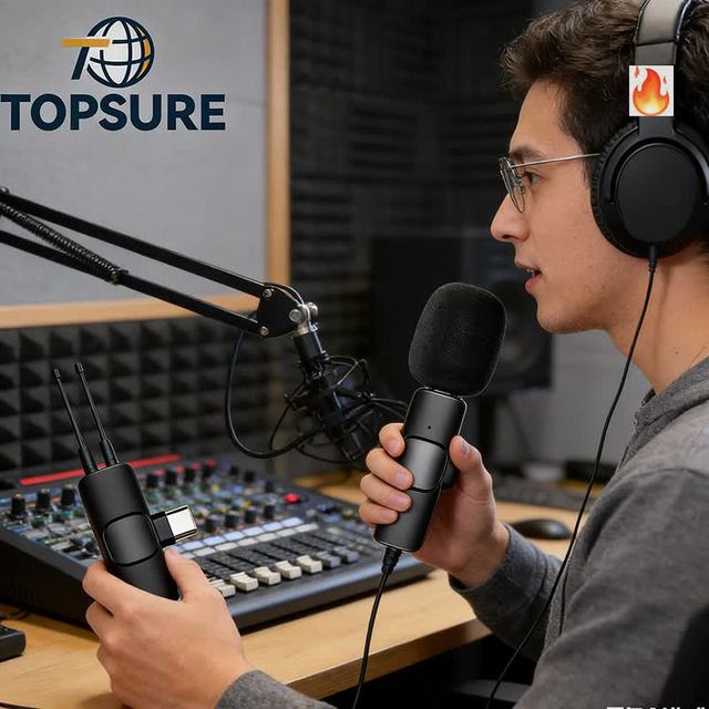 Reliable Premium Recording Mic Podcast Mic Wireless Microphone for Social Media Video