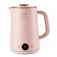 Bouilloire électrique à double paroi de 1,7 litre en acier inoxydable, arrêt automatique, ébullition rapide, portable, colorée, pour usage domestique