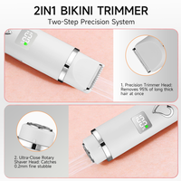 Rasoir multifonction 2-en-1 pour femme, tondeuse bikini à double tête, épilateur indolore, appareil léger pour l'épilation féminine