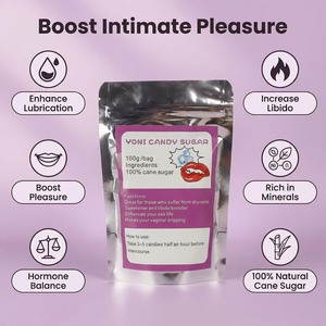 XINHEYU Yoni Candy Sugar Scrub 100g Soin <span class=keywords><strong>intime</strong></span> féminin Lubrifiant hydratant vaginal Herbes naturelles Extrait de plantes Sans paraben - Product Image 2