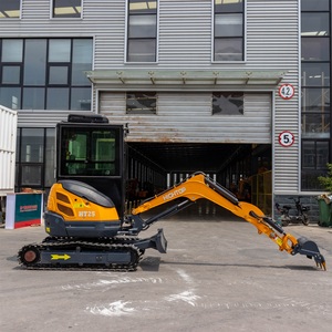 HT25 Raupenbagger <span class=keywords><strong>2</strong></span>,5 Tonnen Dieselmotor Mini Mikro-Raupenbagger Hydraulischer Bagger mit Zubehör & Ausleger-Schwenkvorrichtung - Product Image 6