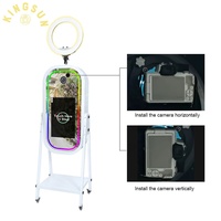 Nuevo Diseño 2026, Estuche de Transporte para Fotomatón con Espejo para Bodas y Fiestas, Máquina de Fotos DSLR para Selfies, Software Gratuito, Control Remoto