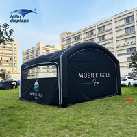 Portable Intérieur Maison Personnalisé Imprimé Golf Impact Écran Golf Simulateur Boîtier Gonflable Tente Golf Jeu Simulateur